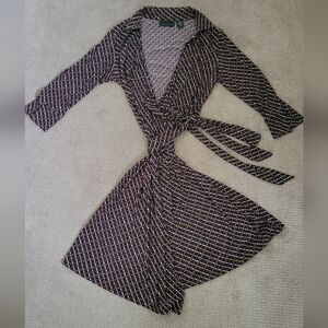 Attention Polka Dotted Stretchy Knit Dress